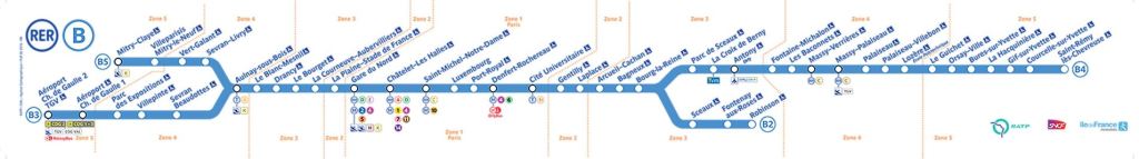 RER B line map
transport in ParisCharles de Gaulle Airport 